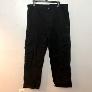 Wrangler Black Cargo Pants 34x30 Lightweight 100% Cotton